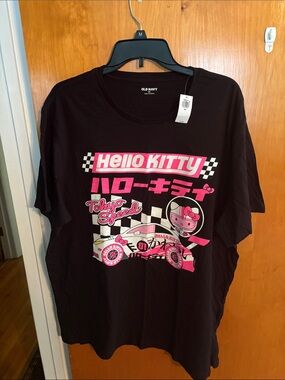 Old Navy Hello Kitty Black & Pink Graphic Tee - Kids